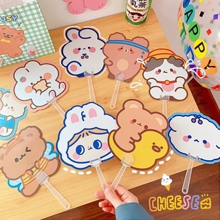 Quạt nhựa cầm tay hoạ tiết cute dễ thương Uhe | Thỏ Charm