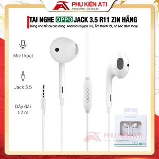 Tai nghe Oppo nhét tai jack 3.5 Âm thanh tốt, có mic đàm thoại, Xài được cho tất cả các dòng điện thoại oppo vivo realme