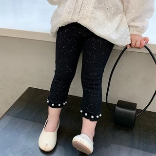 Quần legging màu trơn co giãn kiểu dáng thời trang mùa thu dành cho bé gái se7n