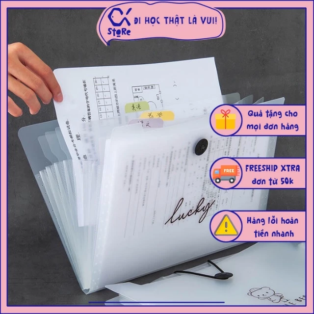 ( Tặng bút gel ) Túi đựng tài liệu 12 ngăn có dây bìa trong, chất liệu cao cấp, túi hồ sơ, file tài liệu