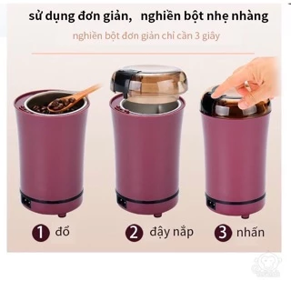 Máy Nghiền Hạt Đa Năng Mini Siêu Tốc, Dụng Cụ Xay Bột Siêu Mịn An Toàn Tiện Dụng