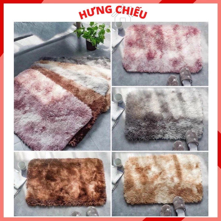Thảm lau chân lông loang trải sàn trang trí nhà cửa, thảm chùi chân thấm nước 40x60cm ED25