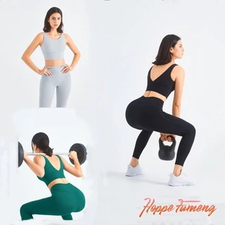 Set trang phục Hoppe Fumeng cho nữ gồm áo ngực thể thao và quần legging dài tập yoga