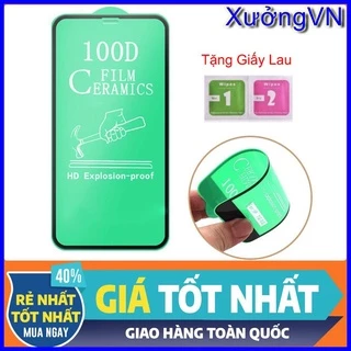 Cường lực dẻo cho Iphone 6 6s 6Plus 6s 7P 8P / x xs / xs max / ip 11 11 pro max 100D, siêu mỏng, siêu dẻo không sứt mẻ