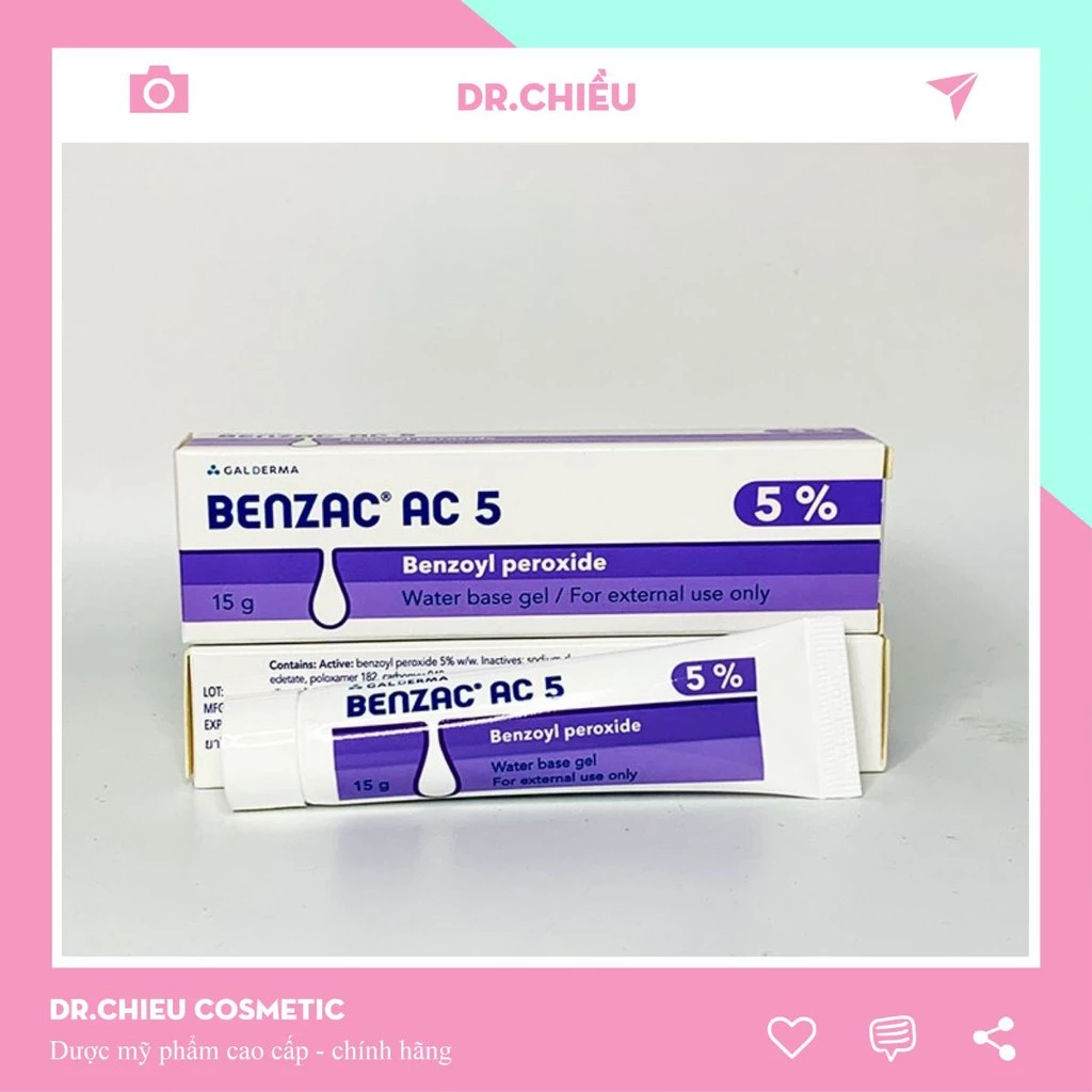 Benzac AC - Kem ngừa mụn Benzac AC Benzoyl Peroxide - Galderma