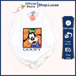 Áo Thun Nam Nữ Áo phông Unisex vải cotton thoáng mát cổ tròn CHÓ GOOFY bigsize XXL 2XL shop.lucas