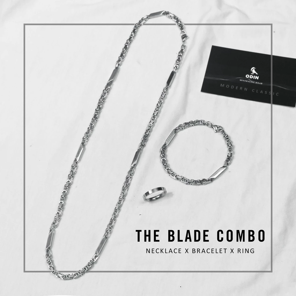 [Combo] Vòng tay - Dây chuyền Chain Blade | The Blade Set Combo | Thép Titanium 316L