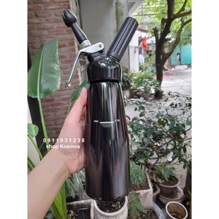 Bình xịt kem tươi Cream Whipper 500ml - Màu đen (tặng kèm công thức đá xay khi mua hàng)