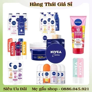 Bộ serum dưỡng thể trắng da, dưỡng thể Vitamin, lăn khử mùi & son dưỡng Nivea Thái Lan - Hàng Mới Date Xa