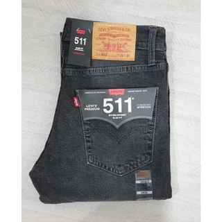 jean nam co giãn màu xám lông chuột le 511 slimfit hàng VNXK cao cấp