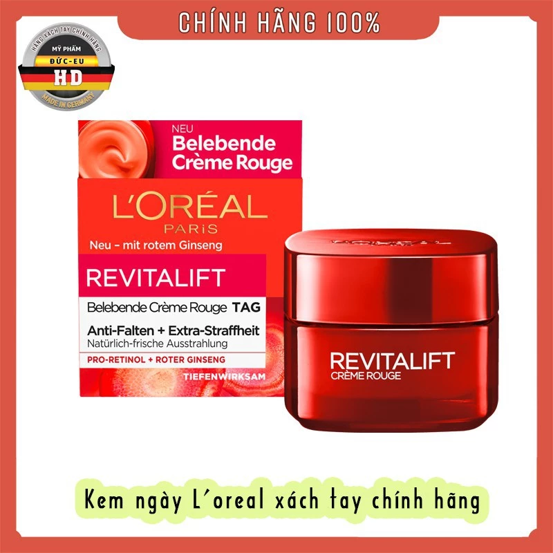 Kem L’oreal Paris Revitalift Anti-Falten+Extra-Straffheit trẻ hóa sau 7 ngày