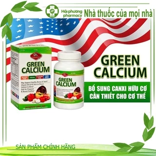 Viên Uống Olympian Labs Green Calcium Bổ Sung Canxi Hữu Cơ Cho Bà Bầu, Trẻ Em, Người Lớn Hộp 100 Viên