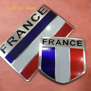 Tem Nhôm dán xe hình cờ Mỹ Anh Pháp Đức Ý