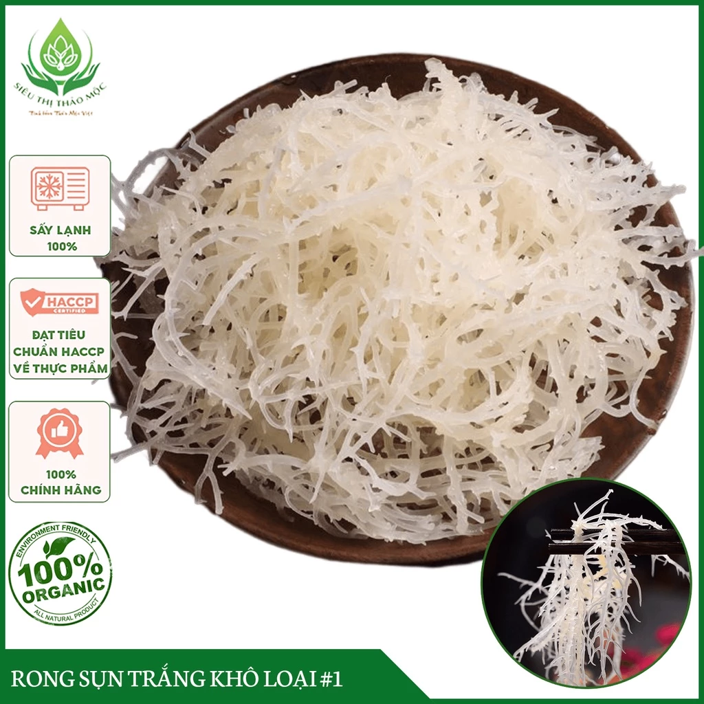 ✅[HÀNG LOẠI 1] Rong Sụn Trắng 1Kg Loại Ngon Làm Gỏi Nấu Chè Rất Tốt Cho Sức Khoẻ