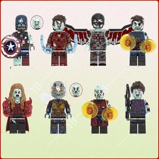 Đồ chơi lắp ráp trẻ em Iron Man Doctor Strange minifigure avengers Người nhện Mô hình Marvel