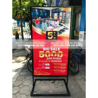 Standee chân sắt, khung sắt ngoài trời