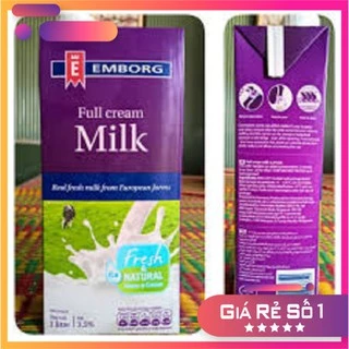 [Thùng 12 hộp] Sữa tươi nguyên kem Emborg Full Cream 1L nhập khẩu Đức