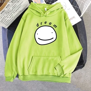 Áo Hoodie Bằng Cotton Tay Dài Dáng Rộng Rãi Hoạ Tiết In Hình Game Minecraft Mcyt Dream Độc Đáo