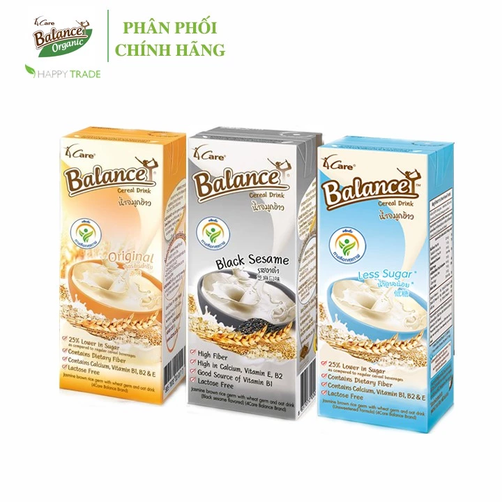 Lốc 3 hộp sữa hạt ngũ cốc 4Care Balance 180ml/hộp