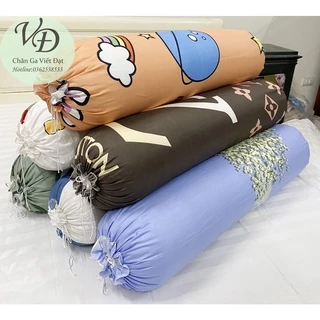 Gối Ôm Bông Hạt Kèm Vỏ Cotton Poly  - Đủ Màu Sắc - Kích Thước : 35cm x 100cm ( 1 Chiếc Vỏ + Ruột )