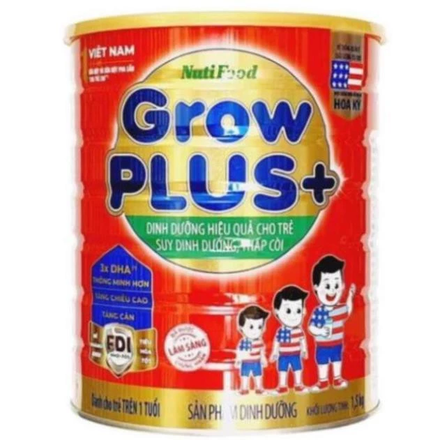 Sữa bột Nuti Grow Plus Đỏ 1,5kg ( Mẫu Mới )