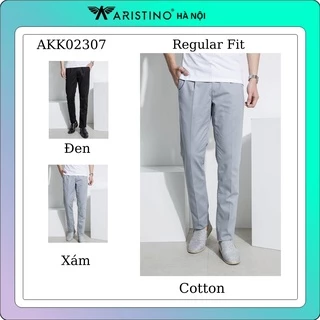 Quần kaki nam Aristino  from rộng chất cotton thấm hút mồ hôi  không nhăn AKK02307