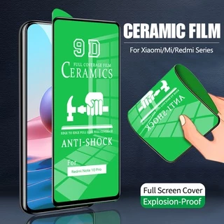 Kính Cường Lực Gốm Dẻo Siêu Dẻo Hd Không Sứt Mẻ cho Xiaomi Mi 12 11 Lite 13T 12T 11T 10T Pro Poco C65 X3 NFC X4 X5 F4 GT  F5 Pro M3 M4 M5 M5S Redmi Note 13 Pro Plus 12 12S 11 11S 10 10S 9 9S 8 7 Redmi 13C 9T 10 12C 10C C40 10A 9 9C 9A 8 8A