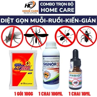 Combo 3 Sản Phẩm Thuốc Diệt Muỗi Kháng Diệt Ruồi và Diệt Kiến Gián Sinh Học - An Toàn Hiệu Quả - Homecare