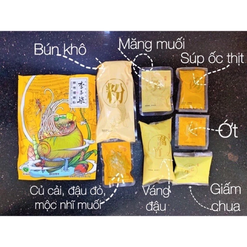 (Hàng sẵn) BÚN ỐC LIỄU CHÂU,LÝ TỬ THẤT 335g
