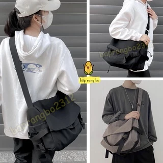 Túi tote đeo chéo túi nắp hộp vải canvas phong cách ulzzang unisex DC15