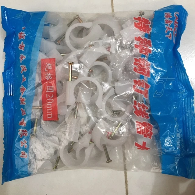 Nẹp R20 50cái/túi, nẹp dây , nẹp ống gen, nẹp ruột gà