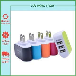 Củ sạc 3 cổng usb- Củ sạc đa năng sạc nhiều máy