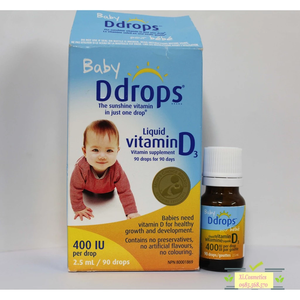 Baby Ddrops Vitamin D3 ddrop cho bé 90 giọt