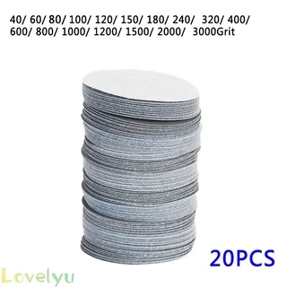 Set 20 miếng giấy nhám đánh bóng 40-3000 grit tùy chọn tiện lợi