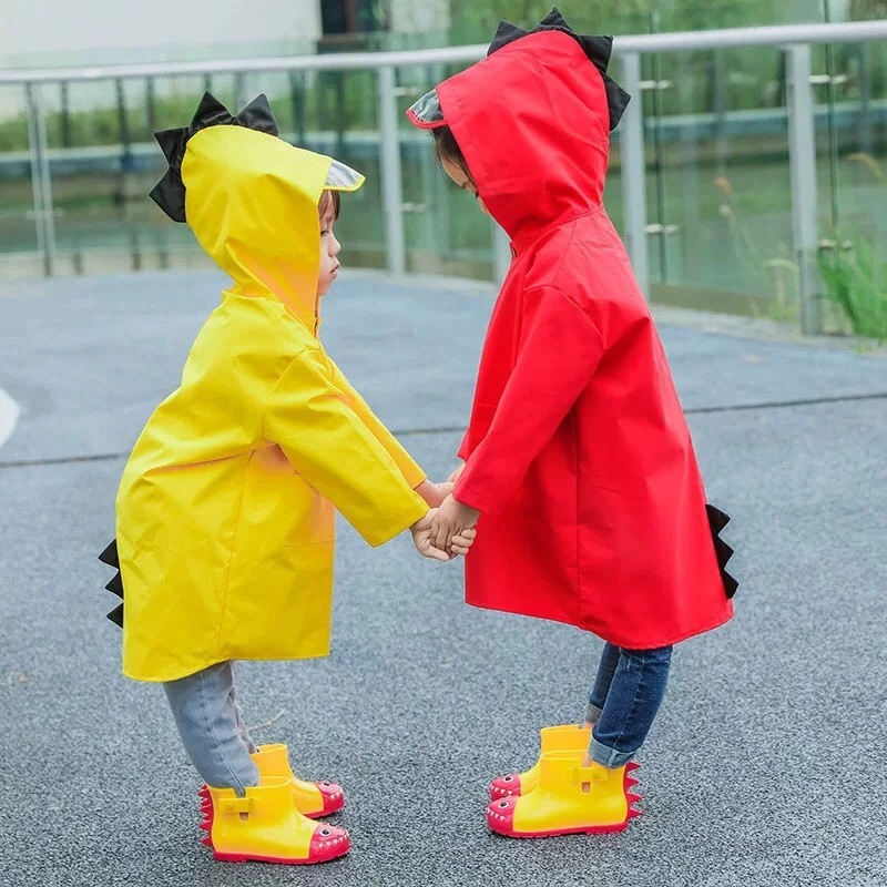 Áo mưa hình khủng long cho bé trai gái từ 3 tuổi đến 10 tuổi dễ thương