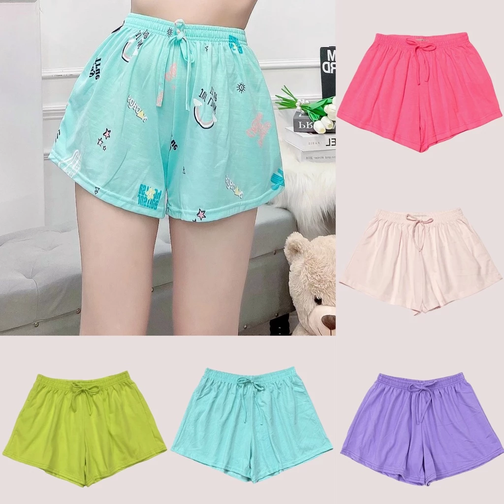 Quần đùi nữ mặc nhà bigsize🍀FREESHIP🍀quần ngủ nữ thun cotton co giãn dáng xòe dễ thương