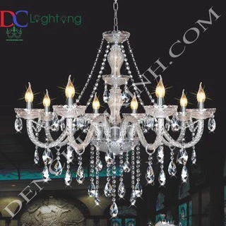 Đèn Chùm Pha Lê Nến ,phòng khách,thủy tinh (Rộng 80cm )DCXNC2045/8