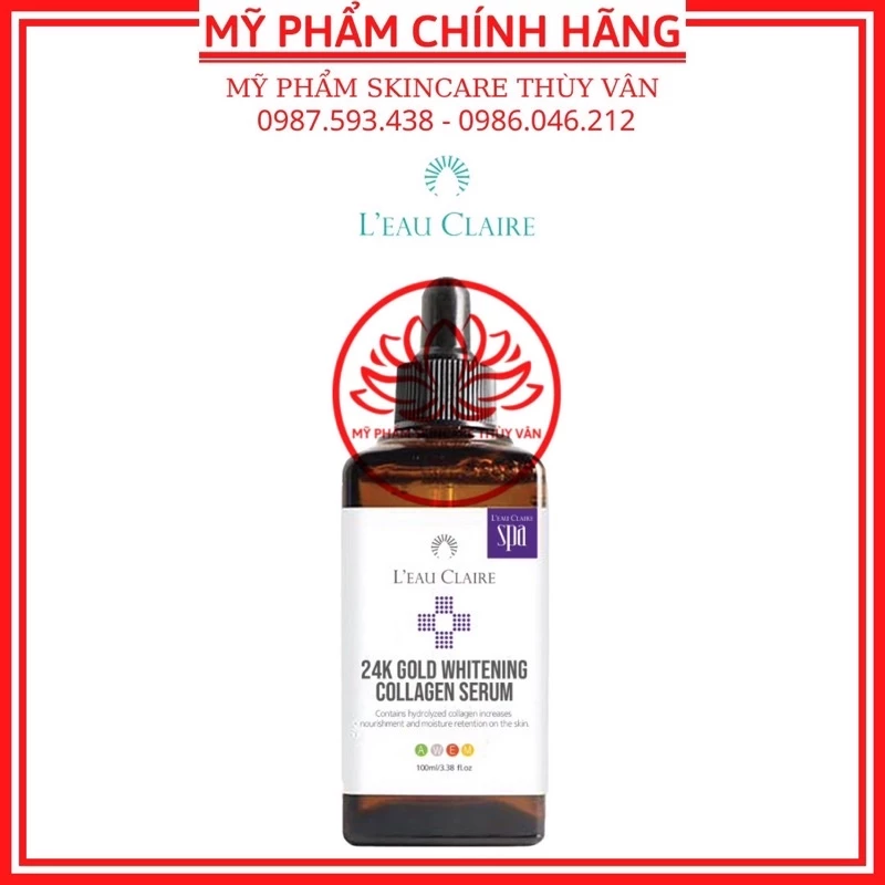 Serum Trắng Da Trẻ Hoá Collagen Vàng 24k Hàn Quốc Chính Hãng LEAU CLAIRE 100ml