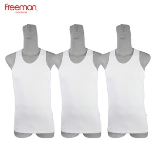 Áo thun ba lỗ nam Freeman - Viền áo mỏng - Chất liệu cotton ASF207 [Combo 3]