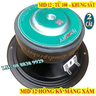 CẶP LOA TRUNG 12 CAO CẤP HỒNG KỲ MÀNG XÁM CAO CẤP VIỆT NAM - GỒM 2 LOA