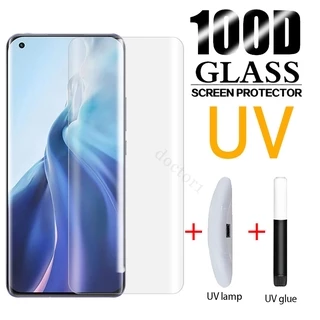 Kính Cường Lực UV Cho Xiaomi Mi 14 13 12 12s 11 10 10s Ultra Pro Note 10 Lite Pro 5G 4G 2024