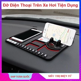 Giá Đỡ Điện Thoại, Dùng Trên Xe Ô Tô, Giá Kẹp Bằng Silicon Tự Dính, Chống Trượt Đa Năng Tiện Dụng - Bảo Hành 12 Tháng