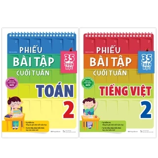 Sách Combo Phiếu Bài Tập Cuối Tuần Toán Và Tiếng Việt Lớp 2