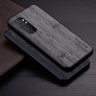 Ốp Lưng Cho Xiaomi mi note 10 lite 10 Pro Họa Tiết Gỗ Tre Da Vỏ Điện Thoại Sang Trọng coque Cho Xiaomi mi note 10 lite case capa