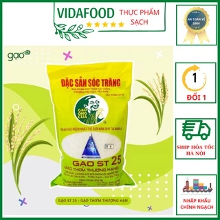 Gạo St25 Đặc Sản Sóc Trằng, Bao 5kg Chính Hiệu Ong Cua, Gạo Cho Cơm Mềm, Đậm Vị, Dẻo, Mùi Thơm Tự Nhiên