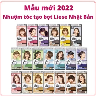 Nhuộm tóc dạng bọt Liese Prettia Kao Nhật Bản Brown Dark Rose Provence California Beige British Ash Chocolate