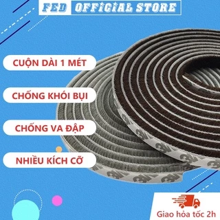 Ron lông nheo, gioăng dán cửa sợi lông giảm chấn dài 1 mét, ngăn khói bụi và côn trùng