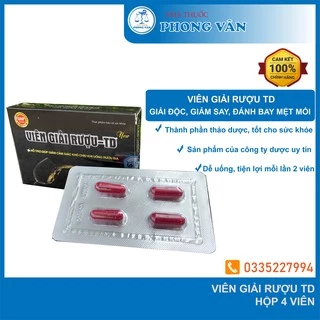 Viên giải rượu TD - hộp 4 viên