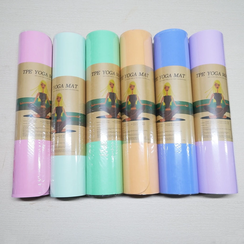 {HÀNG ĐẸP} Thảm tập yoga TPE 2 lớp, dày 6mm siêu bền, giá tốt