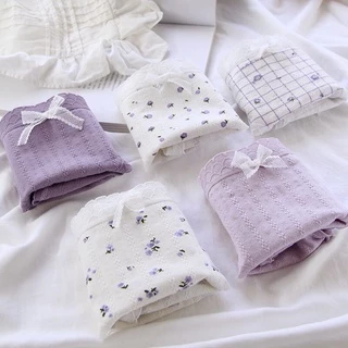 Quần Chip Cotton💕Quần Lót Nữ Kháng Khuẩn, Mềm Nhẹ, Thoáng Khí, Họa Tiết Dễ Thương Cute